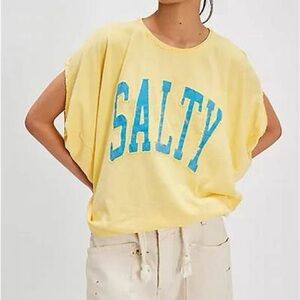 Yellow 'Salty' Graphic Women's Top